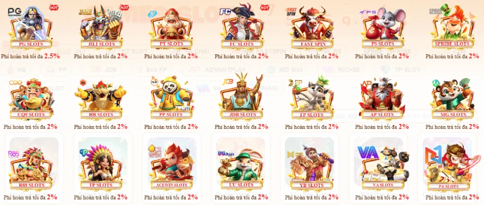 Các Sảnh Slot Game Nổi Bật Tại MMLIVE Các Sảnh Slot Game Nổi Bật Tại MMLIVE